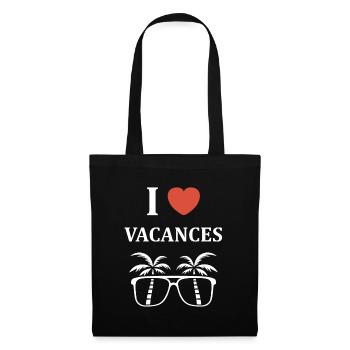 Je suis en vacances - Sac en tissu - noir - Devant