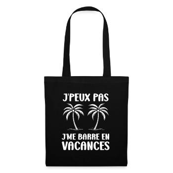 je suis en vacances - Sac en tissu - noir - Devant