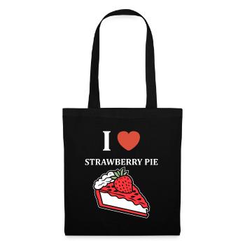 Tarte aux fraises - Sac en tissu - noir - Devant