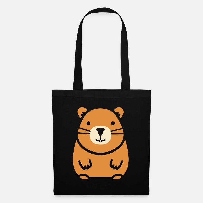 Capybara - Stoffbeutel - Schwarz