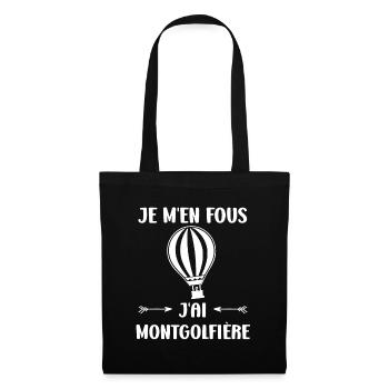 Humour Montgolfière - Sac en tissu - noir - Devant