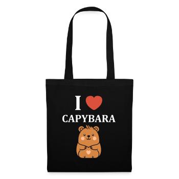 Humour Capybara - Sac en tissu - noir - Devant