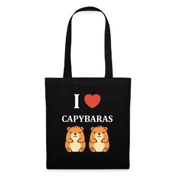 Humour Capybara - Sac en tissu - noir - Devant