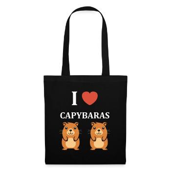 Humour Capybara - Sac en tissu - noir - Devant