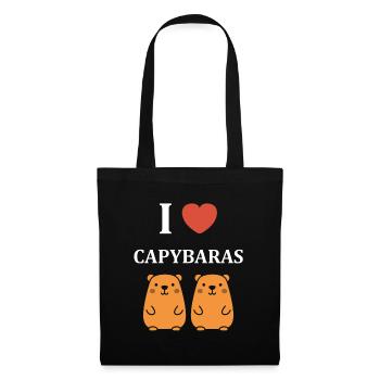 Humour Capybara - Sac en tissu - noir - Devant