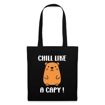 Humour Capybara - Sac en tissu - noir - Devant