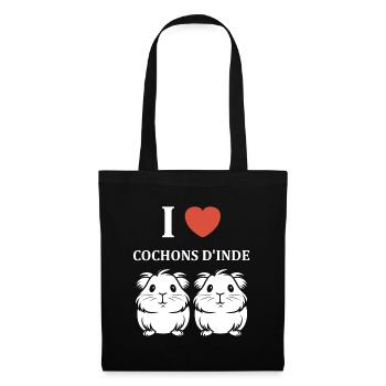 Humour cochon d'ine - Sac en tissu - noir - Devant