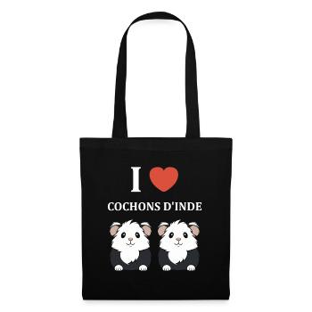 Humour cochon d'ine - Sac en tissu - noir - Devant