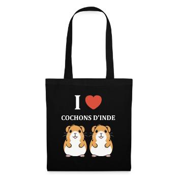 Humour cochon d'ine - Sac en tissu - noir - Devant