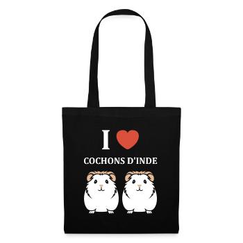 Humour cochon d'ine - Sac en tissu - noir - Devant