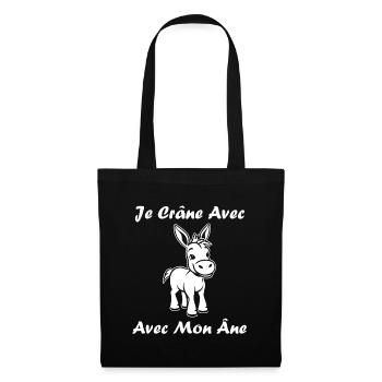 Humour petit âne - Sac en tissu - noir - Devant