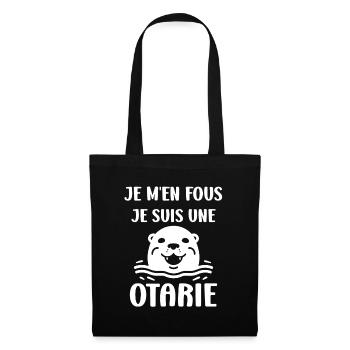Animal mignon humour otarie - Sac en tissu - noir - Devant