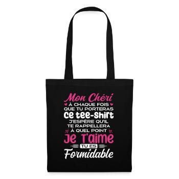 My darling I love you you're great - Tote Bag - black - Front