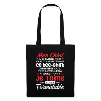 My darling I love you you're great - Tote Bag - black - Front