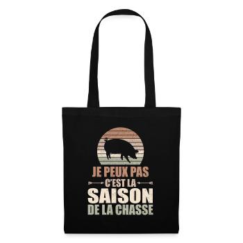Je Peux Pas C'est La Saison De La Chasse - Sac en tissu - noir - Devant