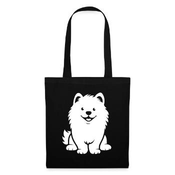 Chien Samoyède - Sac en tissu - noir - Devant