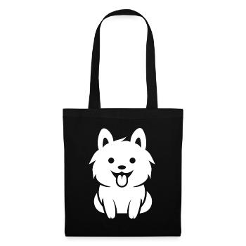 Chien Samoyède - Sac en tissu - noir - Devant