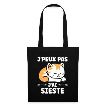 J'ai sieste - Sac en tissu - noir - Devant