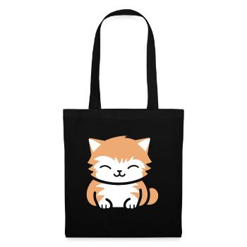 Baby-Katze - Stoffbeutel - Schwarz - Vorne