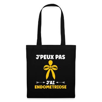 sensibilisation endométriose - Sac en tissu - noir - Devant