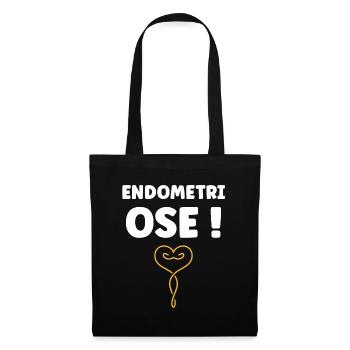 sensibilisation endométriose - Sac en tissu - noir - Devant