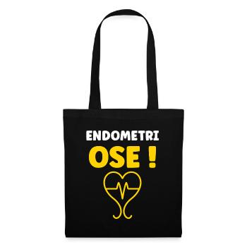 sensibilisation endométriose - Sac en tissu - noir - Devant