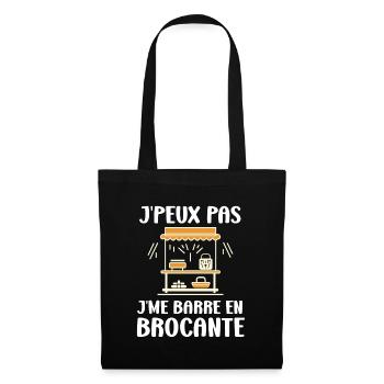 Vide grenier humour brocante - Sac en tissu - noir - Devant