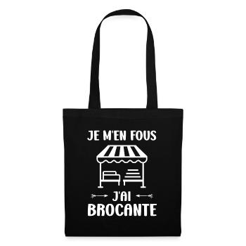 Vide grenier humour brocante - Sac en tissu - noir - Devant