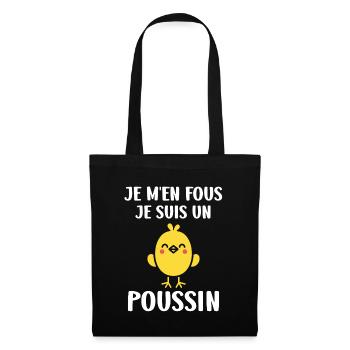 Humour petit poussin - Sac en tissu - noir - Devant