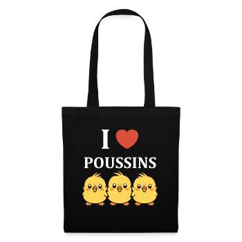 Humour petit poussin - Sac en tissu - noir - Devant