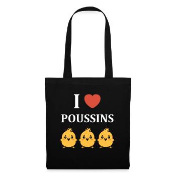 Humour petit poussin - Sac en tissu - noir - Devant