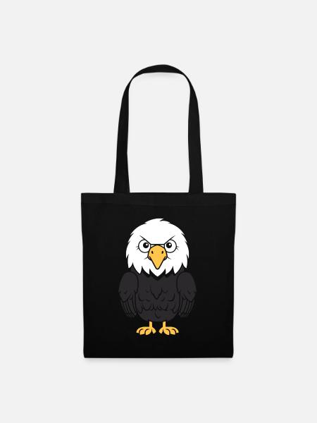 Adler-Vogel - Stoffbeutel - Schwarz