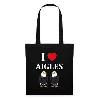 Citation humour Oiseau aigle - Sac en tissu - noir - Devant