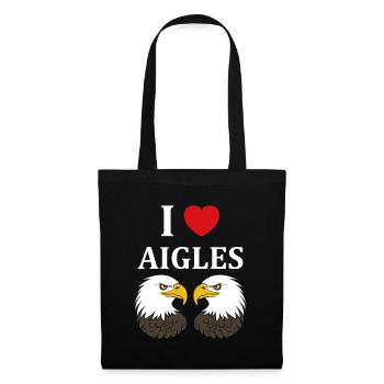 Citation humour Oiseau aigle - Sac en tissu - noir - Devant