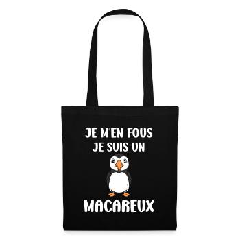 macareux - Sac en tissu - noir - Devant