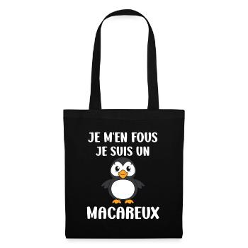 macareux - Sac en tissu - noir - Devant