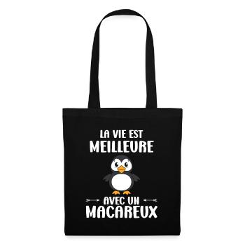 macareux - Sac en tissu - noir - Devant