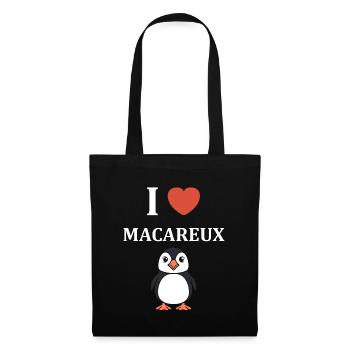 macareux - Sac en tissu - noir - Devant