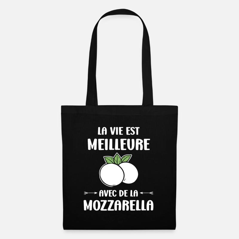 Humour mozzarella - Sac en tissu - noir