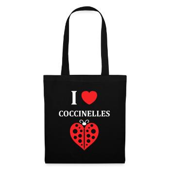 Citation Humour Petite coccinelle - Sac en tissu - noir - Devant