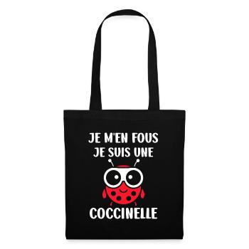 Citation Humour Petite coccinelle - Sac en tissu - noir - Devant