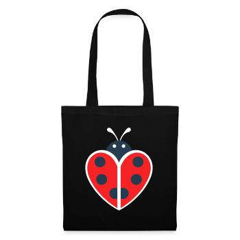 Citation Humour Petite coccinelle - Sac en tissu - noir - Devant