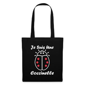 Citation Humour Petite coccinelle - Sac en tissu - noir - Devant