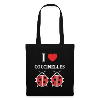Citation Humour Petite coccinelle - Sac en tissu - noir - Devant