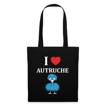 Humour autruche - Sac en tissu - noir - Devant