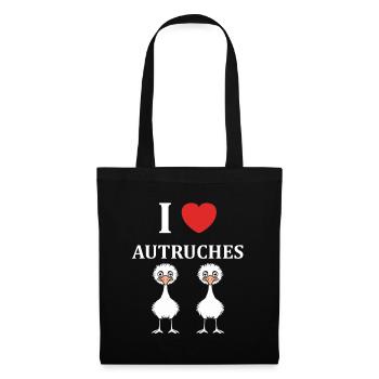 citation humoristique autruche - Sac en tissu - noir - Devant
