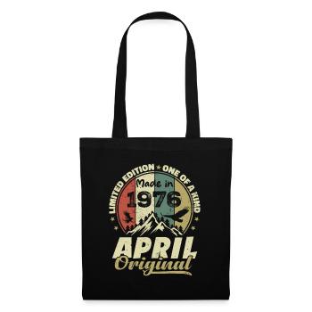 Retro Nées En Avril 1976 Cadeau anniversaire 1976 - Sac en tissu - noir - Devant