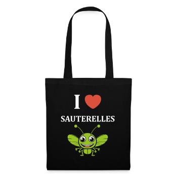 Humour sauterelle - Sac en tissu - noir - Devant