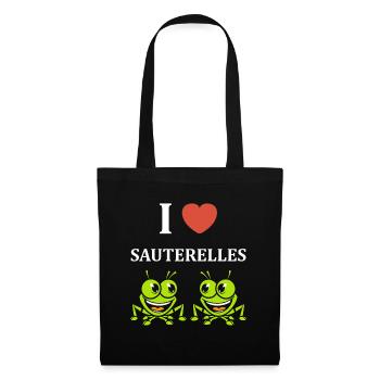 Humour sauterelle - Sac en tissu - noir - Devant