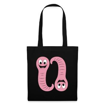 earthworm - Tote Bag - black - Front